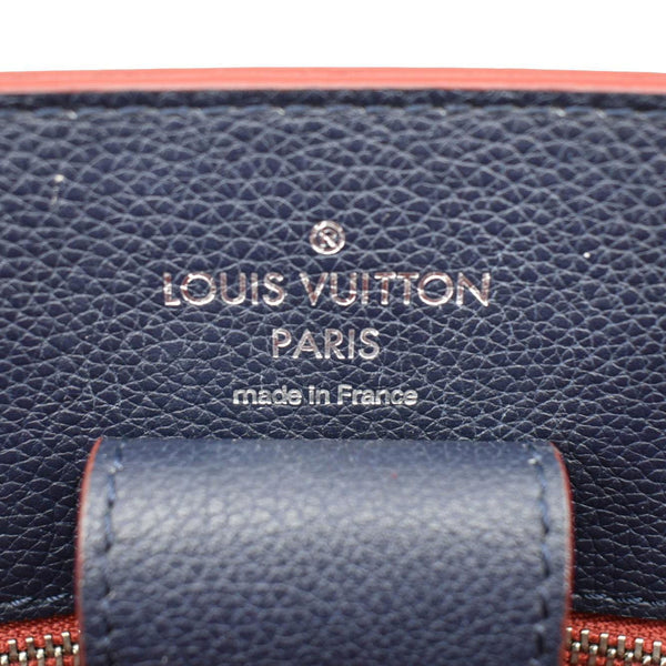 LOUIS VUITTON Lockme Braided Leather Shoulder Bucket Bag Navy