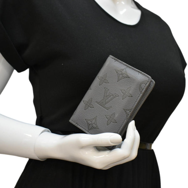 LOUIS VUITTON Monogram Shadow Pocket Organizer Gray