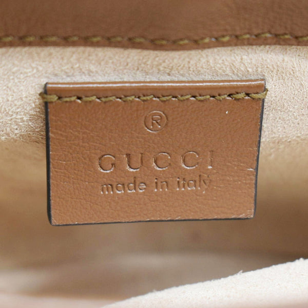 GUCCI GG Marmont Super Mini Matelasse Leather Shoulder Bag Brown 476433