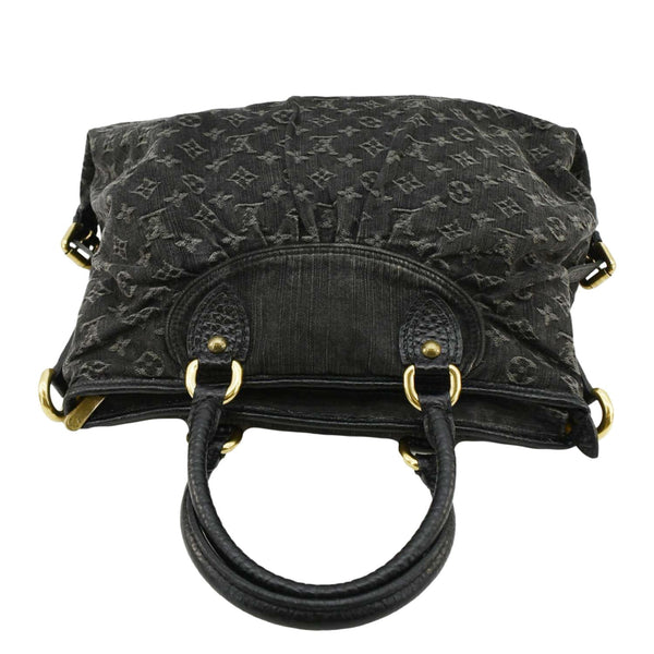 LOUIS VUITTON Neo Cabby MM Monogram Denim Hobo Bag Black