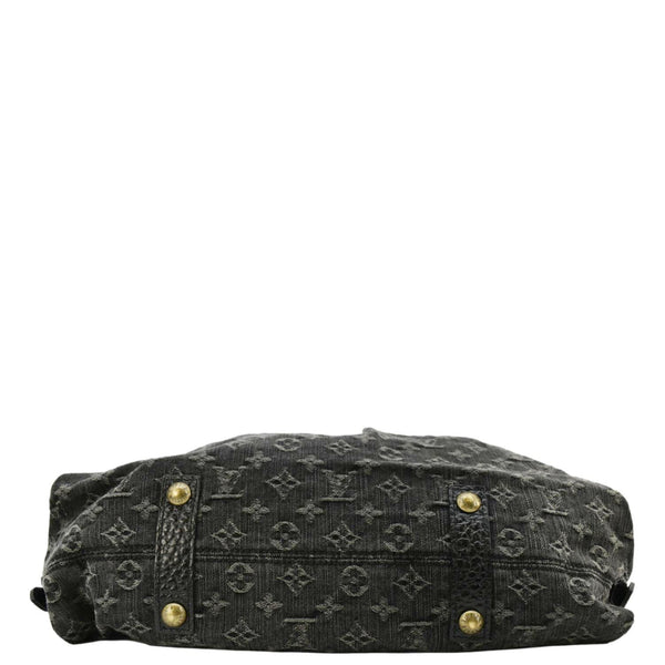 LOUIS VUITTON Neo Cabby MM Monogram Denim Hobo Bag Black