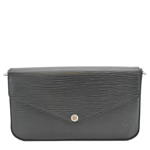 LOUIS VUITTON Felicie Pochette Epi Leather Crossbody Bag Black