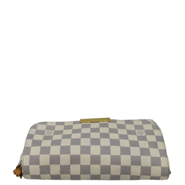LOUIS VUITTON Favorite MM Damier Azur Crossbody Bag White