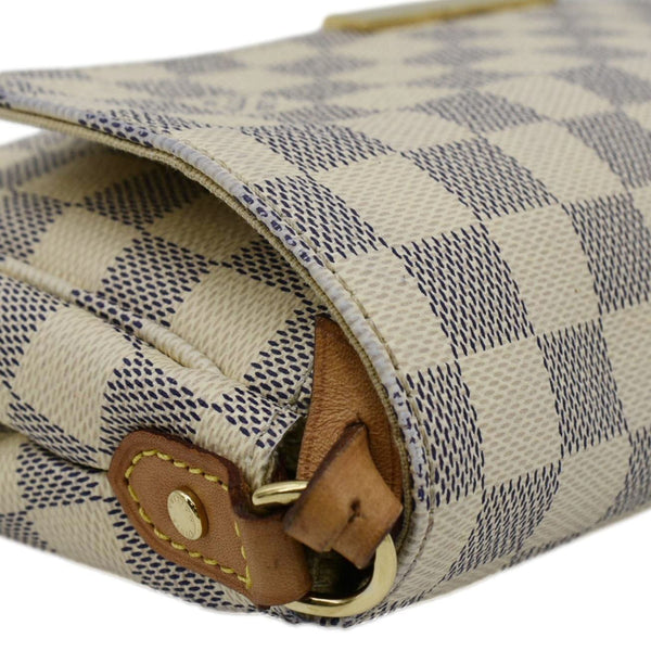 LOUIS VUITTON Favorite MM Damier Azur Crossbody Bag White
