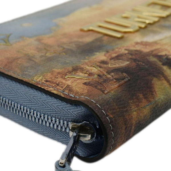 LOUIS VUITTON Turner Print Canvas Zippy Wallet Blue