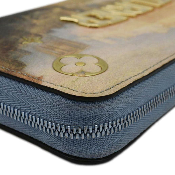 LOUIS VUITTON Turner Print Canvas Zippy Wallet Blue