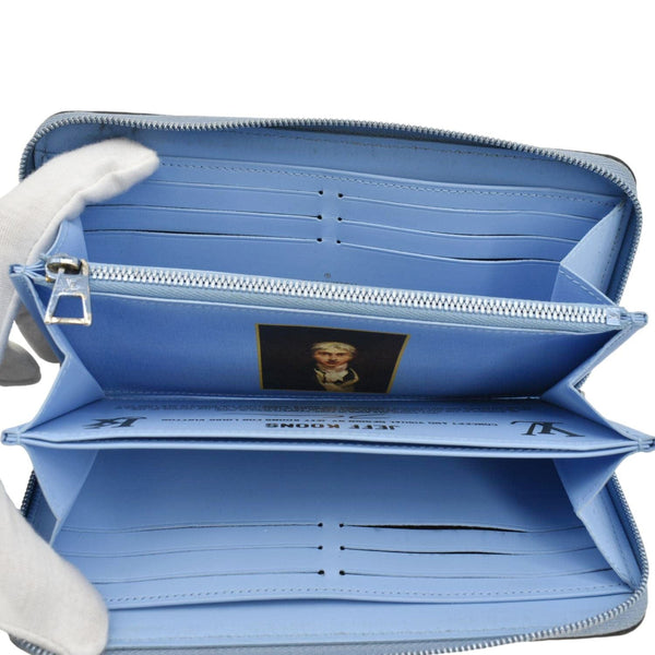 LOUIS VUITTON Turner Print Canvas Zippy Wallet Blue