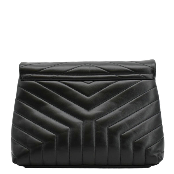 YVES SAINT LAURENT Loulou Medium Quilted Leather Crossbody Bag Black