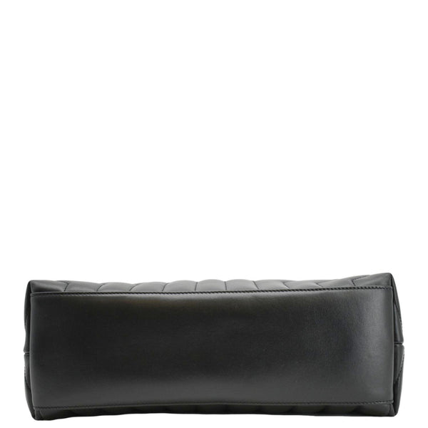 YVES SAINT LAURENT Loulou Medium Quilted Leather Crossbody Bag Black