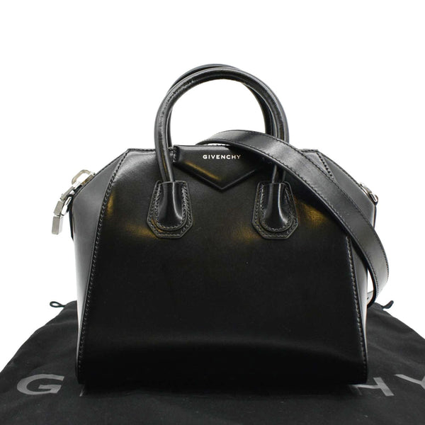 GIVENCHY Antigona Mini Leather Shoulder Bag Black back look