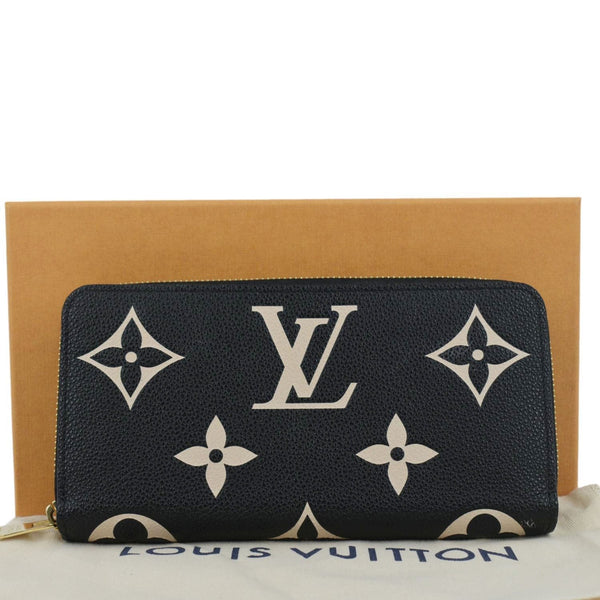 LOUIS VUITTON Zip Around Monogram Empreinte Leather Wallet Bicolor