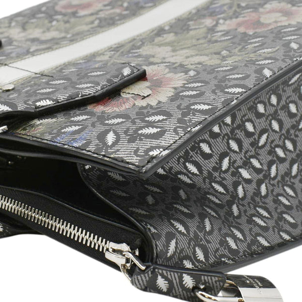 LOUIS VUITTON City Steamer Floral Print Canvas Tote Bag Grey/Silver