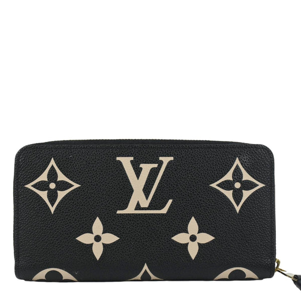LOUIS VUITTON Zip Around Monogram Empreinte Leather Wallet Bicolor