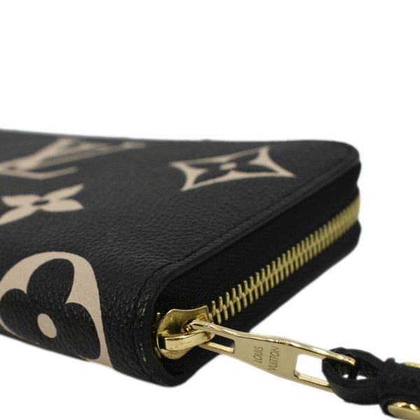 LOUIS VUITTON Zip Around Monogram Empreinte Leather Wallet Bicolor