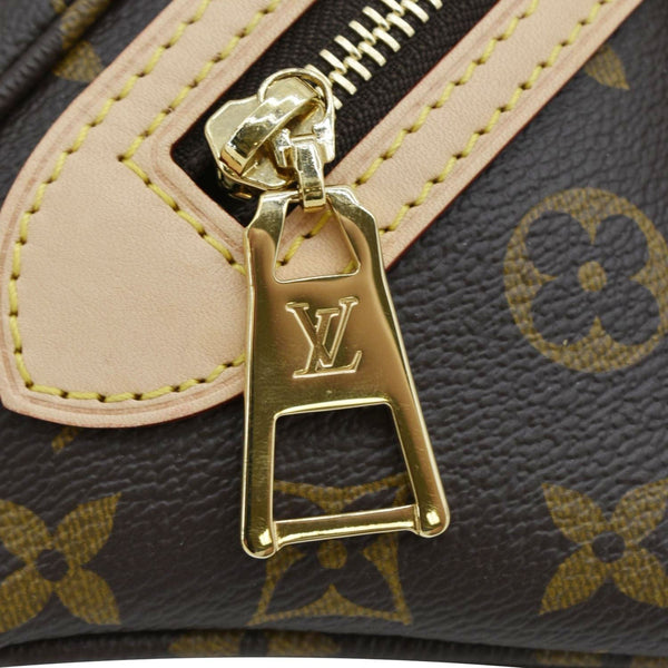 LOUIS VUITTON High Rise Monogram Canvas Bumbag Brown No Strap
