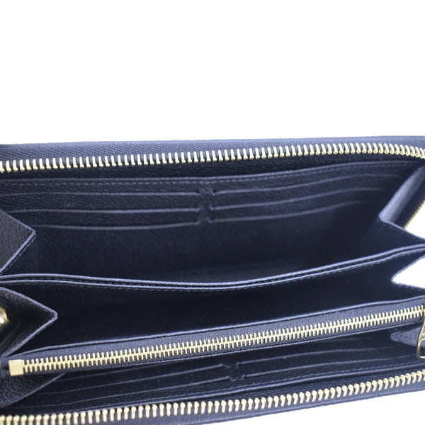 LOUIS VUITTON Zip Around Monogram Empreinte Leather Wallet Bicolor
