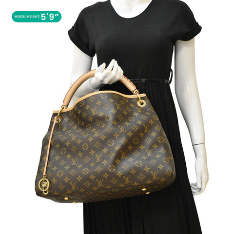 LOUIS VUITTON Artsy MM NM Monogram Canvas Hobo Bag Brown