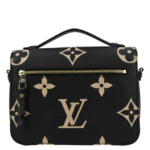 LOUIS VUITTON Metis Pochette Bicolor Empreinte Leather Crossbody Bag Black