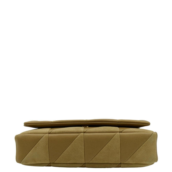 YVES SAINT LAURENT Jamie Suede Leather Shoulder Bag Cream