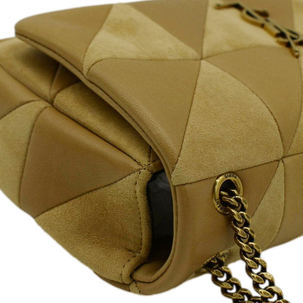 YVES SAINT LAURENT Jamie Suede Leather Shoulder Bag Cream