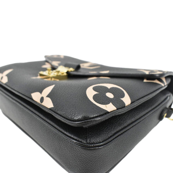 LOUIS VUITTON Metis Pochette Bicolor Empreinte Leather Crossbody Bag Black