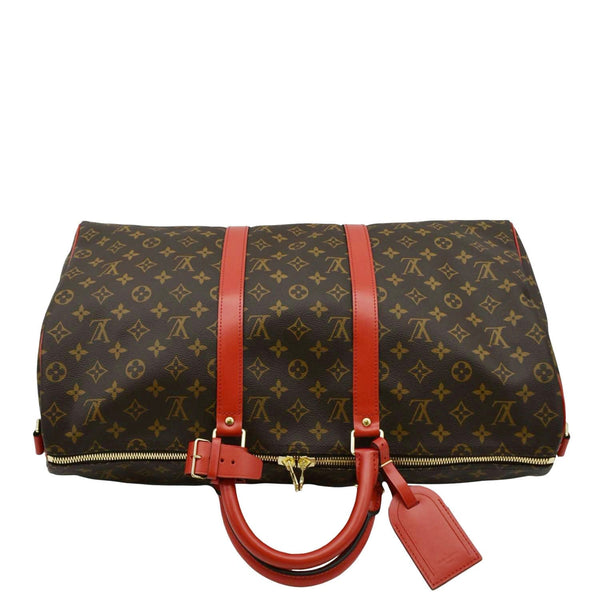 LOUIS VUITTON Keepall Travel Bag Brown upper look