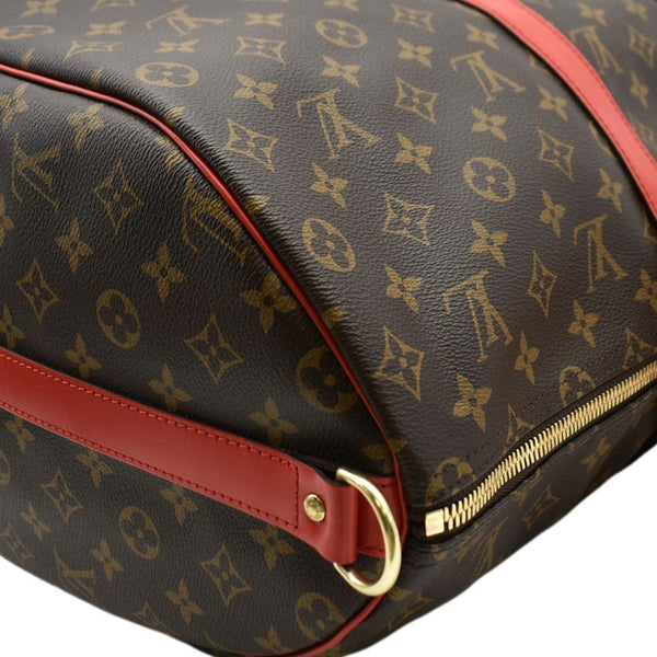 LOUIS VUITTON Keepall 50 Bandouliere Monogram Canvas Travel Bag Brown