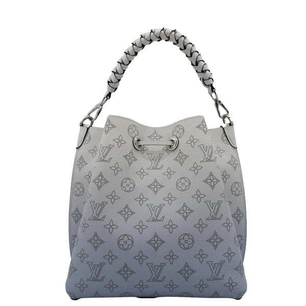 LV Muria Mahina Perforated Leather Light Blue Shoulder Bag upppe rlook