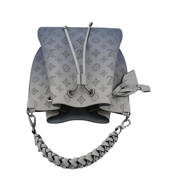 LV Muria Mahina Perforated Leather Light Blue Shoulder Bag upper side