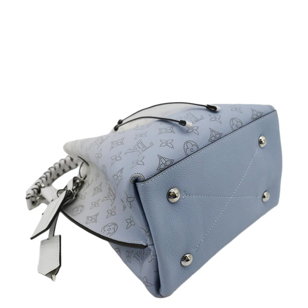 LOUIS VUITTON Muria Mahina Perforated Leather Shoulder Bag Light Blue