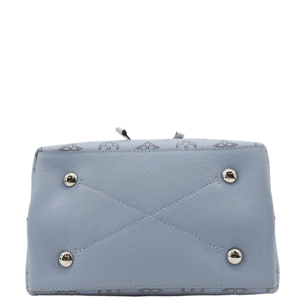 LOUIS VUITTON Muria Mahina Perforated Leather Shoulder Bag Light Blue