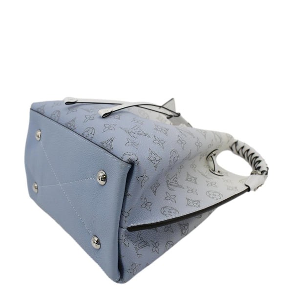 LOUIS VUITTON Muria Mahina Perforated Leather Shoulder Bag Light Blue