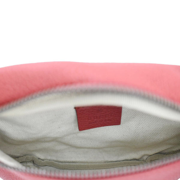 GUCCI Print Small Leather Belt Bag Red 527792