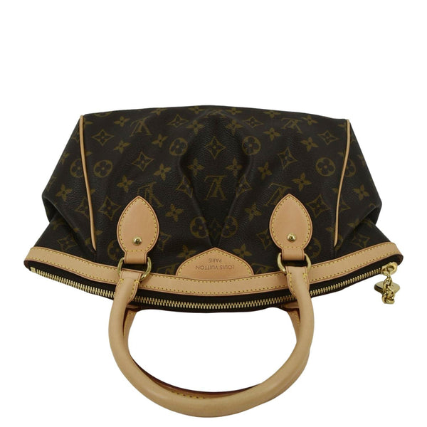 LOUIS VUITTON Tivoli PM Monogram Canvas Satchel Bag Brown