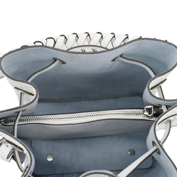 LOUIS VUITTON Muria Mahina Perforated Leather Shoulder Bag Light Blue