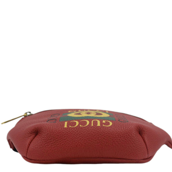GUCCI Print Small Leather Belt Bag Red 527792