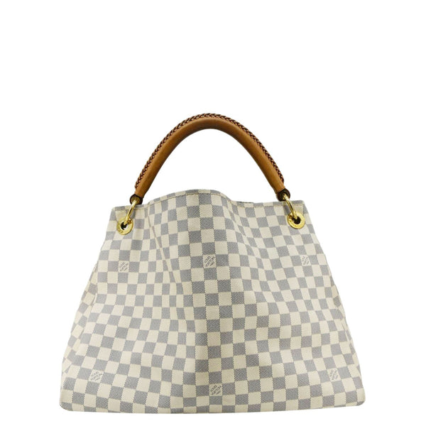 LOUIS VUITTON Artsy MM Damier Azur Hobo Bag White