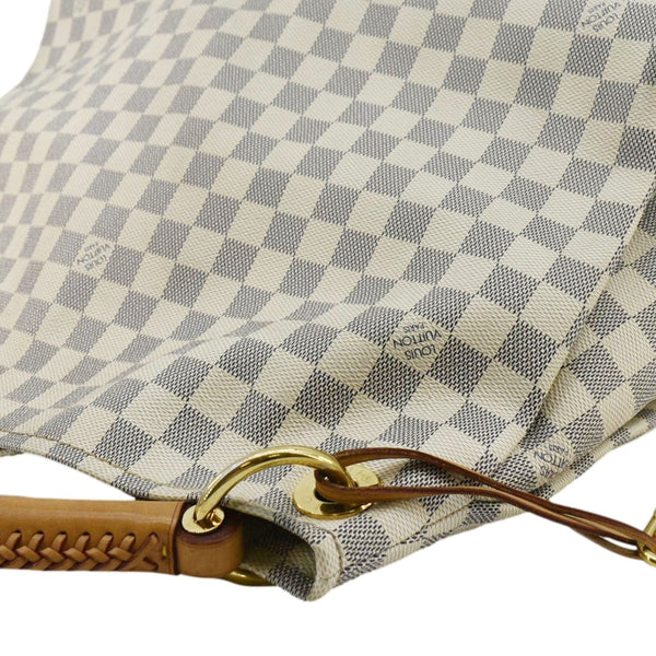 LOUIS VUITTON Artsy MM Damier Azur Hobo Bag White