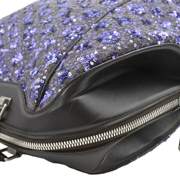 LOUIS VUITTON Sunshine Express North South Sequin Satchel Shoulder Bag Purple