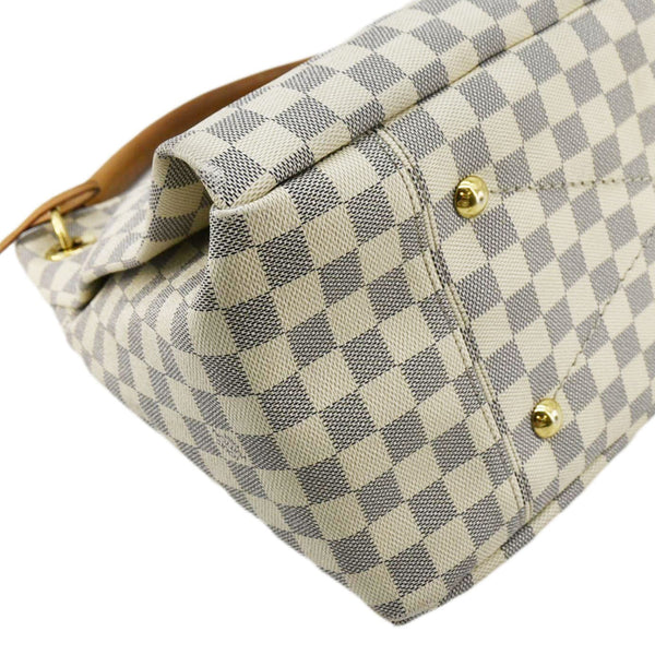 LOUIS VUITTON Artsy MM Damier Azur Hobo Bag White