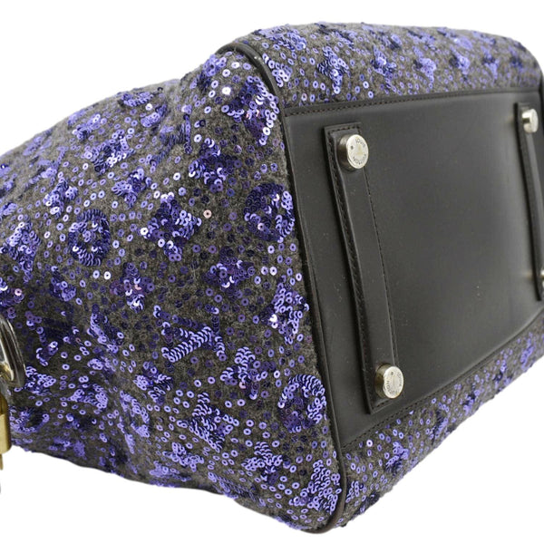 LOUIS VUITTON Sunshine Express North South Sequin Satchel Shoulder Bag Purple
