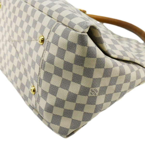 LOUIS VUITTON Artsy MM Damier Azur Hobo Bag White