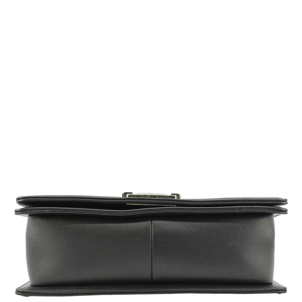 CHANEL Boy Flap Medium Quilted Leather Shoulder Bag Black