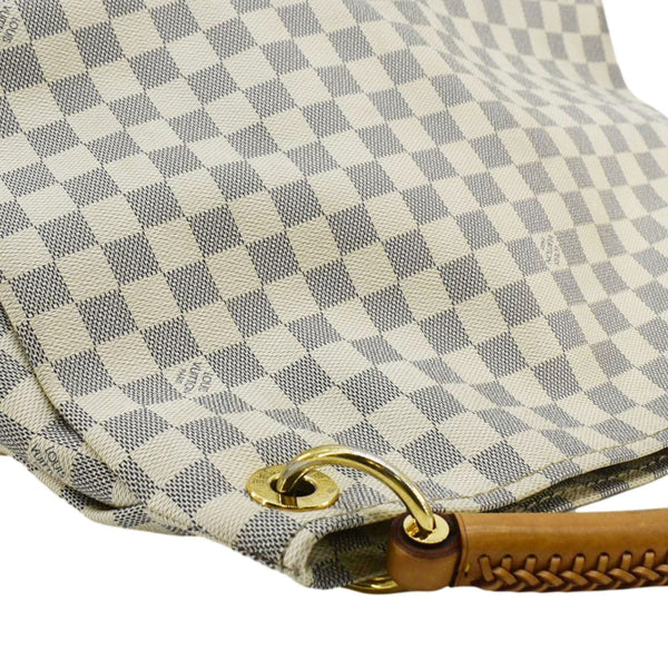 LOUIS VUITTON Artsy MM Damier Azur Hobo Bag White