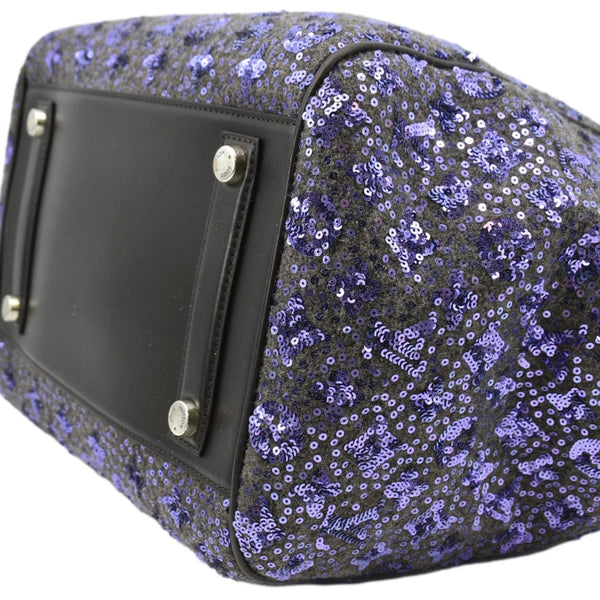 LOUIS VUITTON Sunshine Express North South Sequin Satchel Shoulder Bag Purple