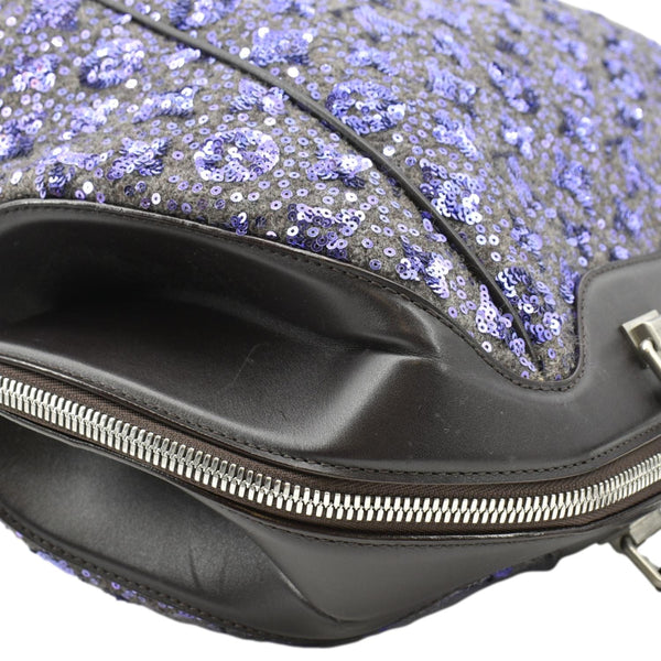 LOUIS VUITTON Sunshine Express North South Sequin Satchel Shoulder Bag Purple