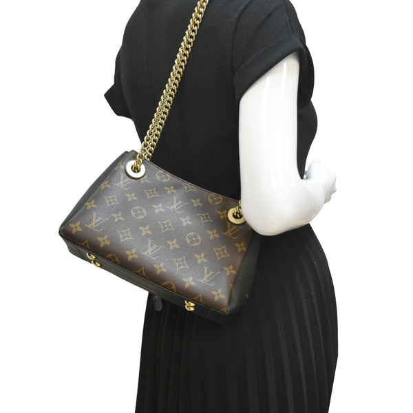 LOUIS VUITTON Surene BB Monogram Canvas Shoulder Bag Black
