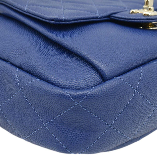 CHANEL CC Day Camera Small Caviar Leather Crossbody Bag Blue