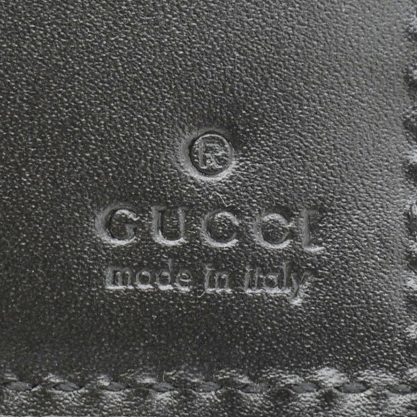 GUCCI Signature Web Leather Men's Bifold Wallet Black 408827