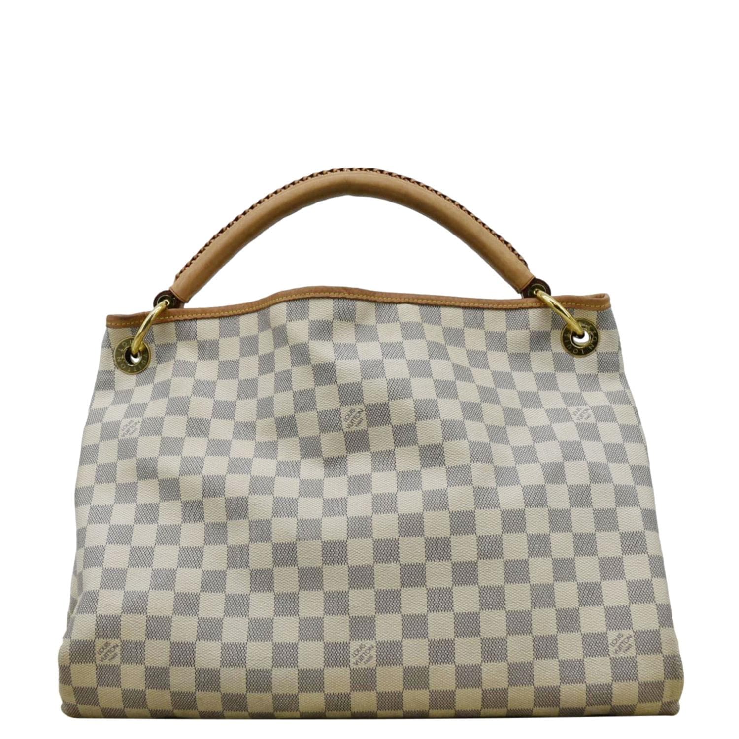 LOUIS VUITTON  Artsy MM Damier Azur Hobo Shoulder Bag White